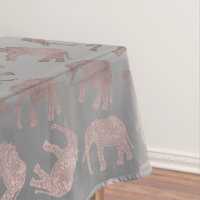 motif tribal d'éléphant d'or rose clair élégant