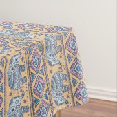 Nappe Motif tribal d'éléphant ethnique bleu (In Situ)