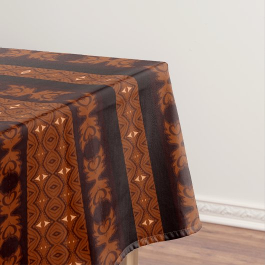 Nappe Motif Tribal Marron & Noir (In Situ)