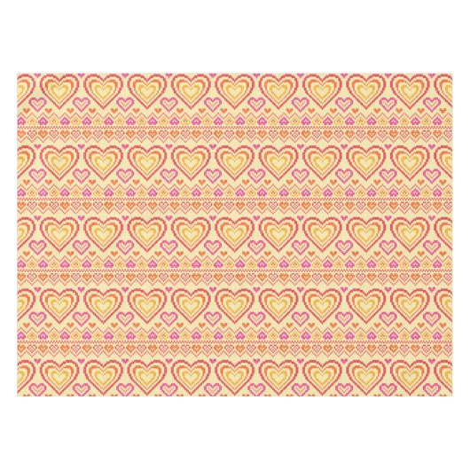 Nappe Motif tricoté par Saint-Valentin (Devant (Horizontal))