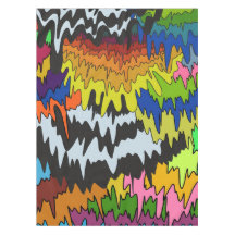 Motif Tripant à Rayures Groovy Coloré Coulée Liqui