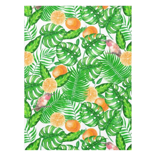 Nappe Motif tropical, colibris II (Devant)