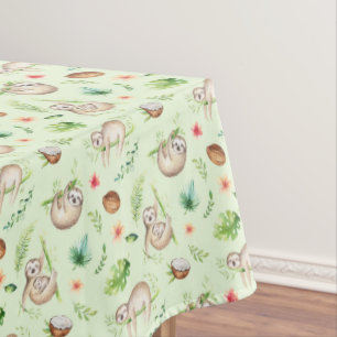 Nappe Motif tropical de paresse de noix de coco