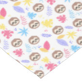 Nappe Motif tropical de paresse et de feuille (Angle)