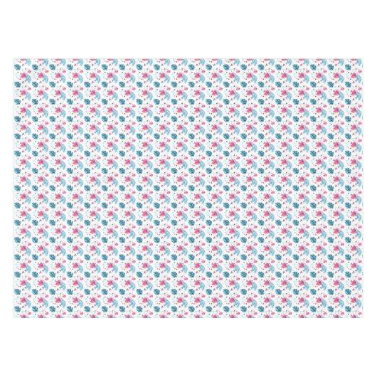 Nappe Motif tropical de triangle de feuille (Devant (Horizontal))