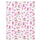 Nappe Motif tropical, Flamants roses, pastèques, Fleurs (Devant)