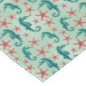 Nappe Motif turquoise 2 d'hippocampe (Angle)