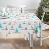 Nappe Motif turquoise d'arbre de Noël n° 5 ID1009