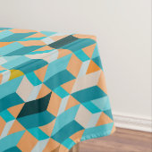 Nappe Motif turquoise et orange de formes (In Situ)
