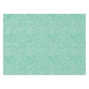 Nappe Motif Turquoise Peony