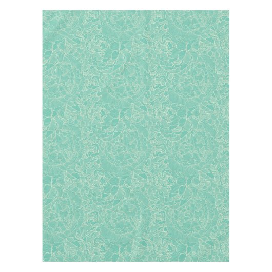 Nappe Motif Turquoise Peony (Devant)