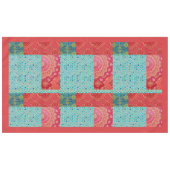 Nappe - Motif Turquoise Rouge ORIENTAL (Devant (Horizontal))