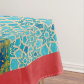 Nappe - Motif Turquoise Rouge ORIENTAL (In Situ)