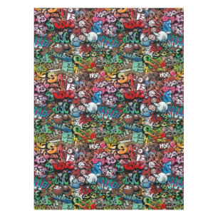 Nappe Motif urbain de caractères de graffiti d'art de