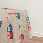 Nappe Motif vérifié avec des hiboux d'amour (In Situ)