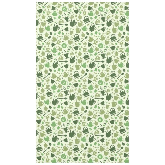 Nappe Motif vert à thème thé (Devant)
