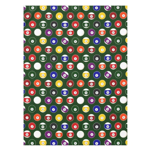 Nappe Motif vert de billards de boule de piscine (Devant)