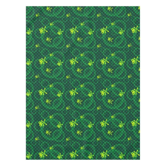 Nappe Motif vert d'Emo avec des cercles (Devant)