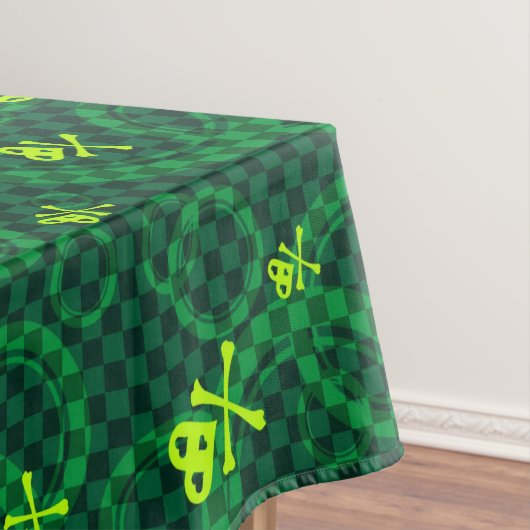 Nappe Motif vert d'Emo avec des cercles (In Situ)