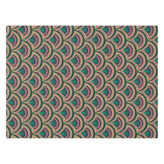 Nappe motif vert en forme de coque (Devant (Horizontal))