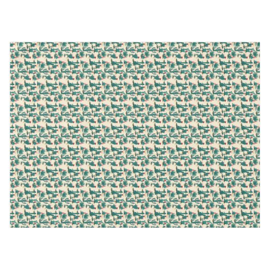 Nappe Motif vert et rouge de cactus (Devant (Horizontal))