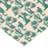 Nappe Motif vert et rouge de cactus (Angle)