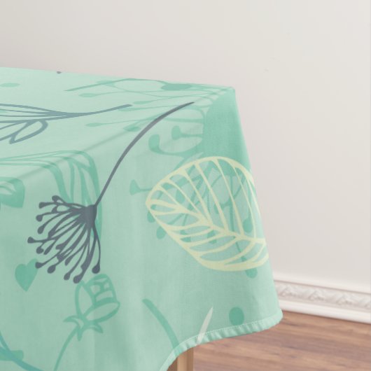 Nappe Motif vert feuillage élégant (In Situ)
