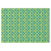 Nappe motif vert jaune géométrique Abstrait (Devant (Horizontal))