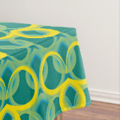 Nappe motif vert jaune géométrique Abstrait (In Situ)