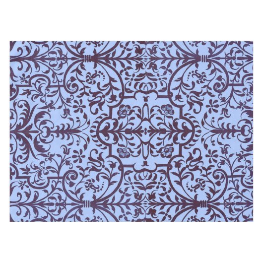Nappe Motif victorien bleu (Devant (Horizontal))