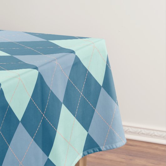 Nappe Motif vintage Argyle bleu (In Situ)