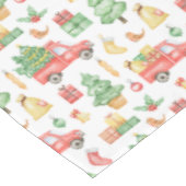 Nappe Motif Vintage de camion rouge Noël (Angle)