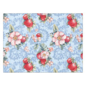 Nappe Motif vintage de fraises et fleurs (Devant (Horizontal))