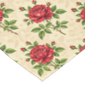 Nappe Motif vintage de rose rouge (Angle)
