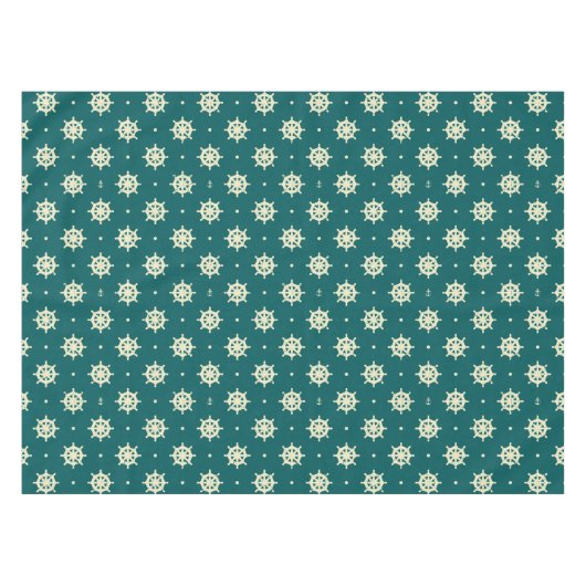 Nappe Motif vintage de roue de bateau (Devant (Horizontal))
