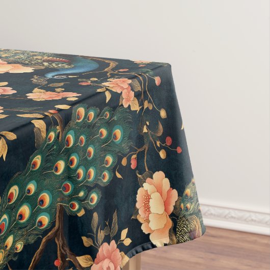 Nappe Motif vintage Floral Peacock (In Situ)