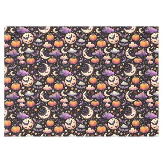 Nappe Motif Whimsical Halloween Night Sky (Devant (Horizontal))