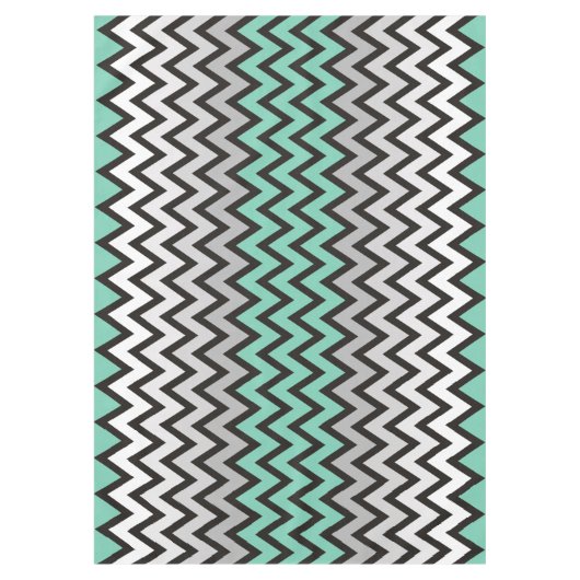 Nappe Motif ZIGZAG - noir blanc gris + votre idée (Devant)