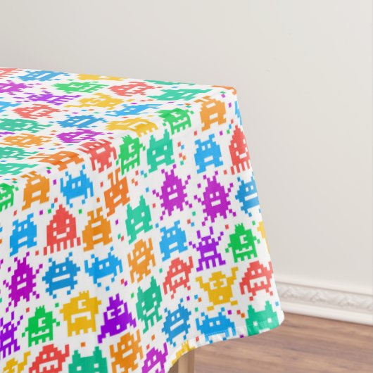 Nappe Motifs de monstres pixelisés colorés mignons (In Situ)