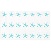 Nappe Motifs de poisson étoilé Turquoise Blue White Eleg (Devant (Horizontal))