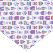 Nappe Motifs d'icônes arc-en-ciel colorées (Angle)