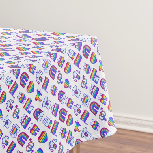 Nappe Motifs d'icônes arc-en-ciel colorées (In Situ)