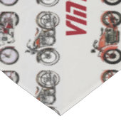 Nappe MOTOCYCLES vintages rouge blanc gris noir (Angle)