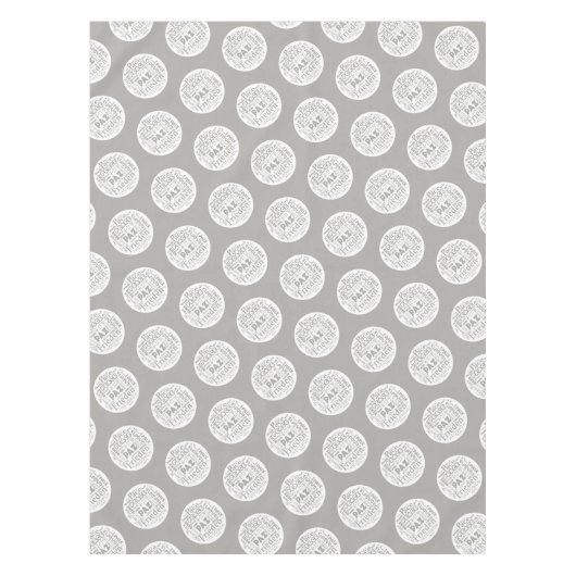 Nappe Mots de paix multilingue en tissu de table. (Devant)