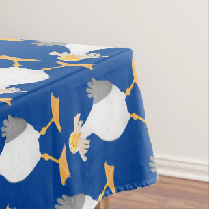 Nappe Mouette drôle avec frites dessin animé