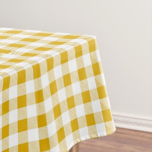 Nappe Moutarde rustique Jaune En vichy Buffalo Plaid (In Situ)