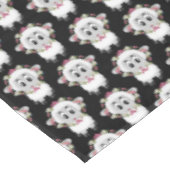 Nappe Mouton Floral Noir (Angle)