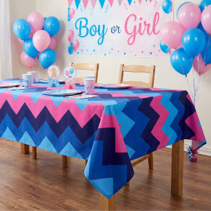 Nappe moyenne à motif chevron bleu rose Cool