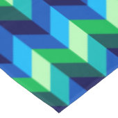 Nappe moyenne chevrons dégradés bleu-vert (Angle)