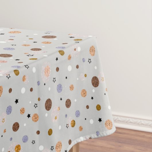 Nappe Multicolored polka dots on gray. (In Situ)